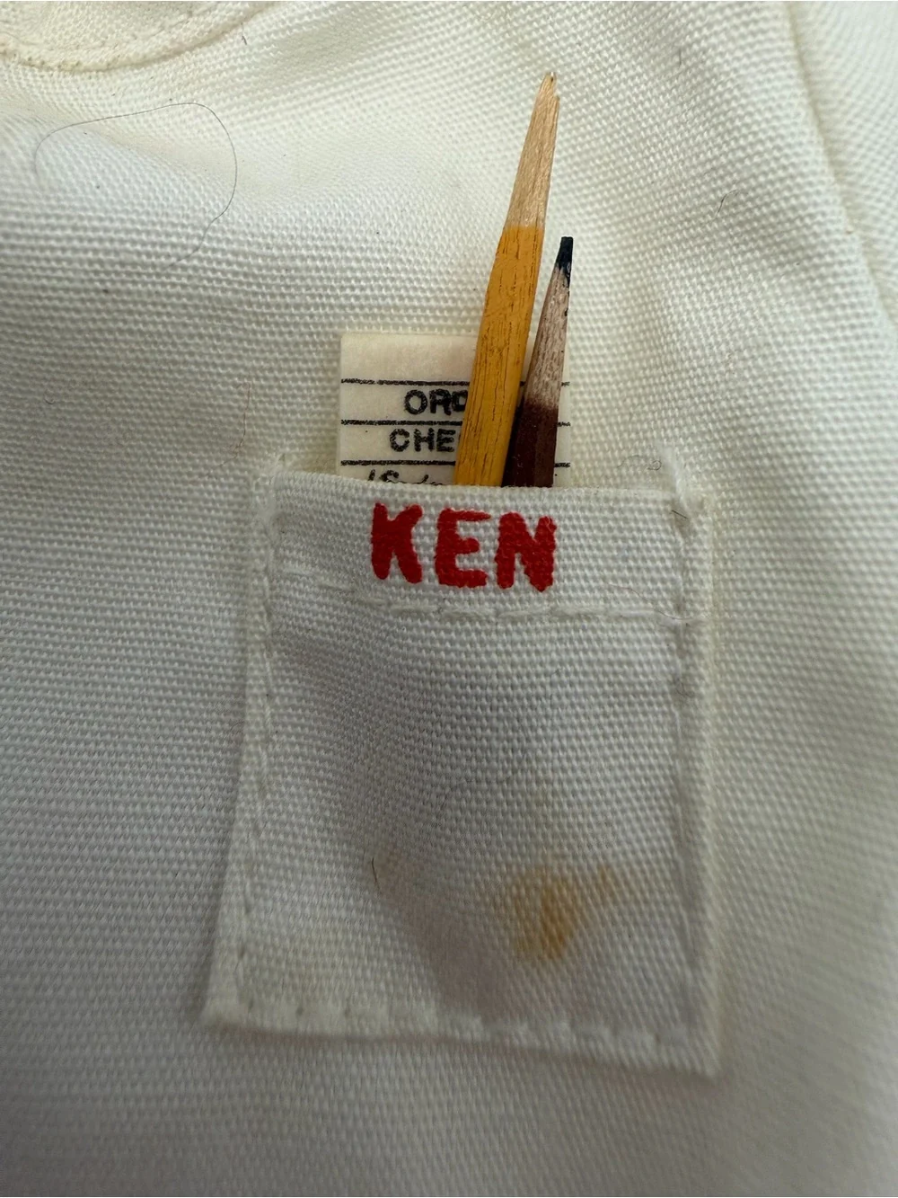 Ken #1407 Fountain Boy White Shirt Order Pad 2 Pencils Vtg 1964 MINT Barbie